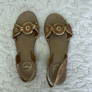 Jack Rogers Cork & lLeather Liliana Sling-backs size 8